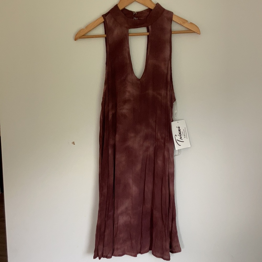 Trixxi Dress Tie Dye Keyhole Back SZ large - Picture 2 of 8